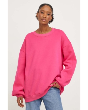 Answear Lab bluza bawełniana damska kolor różowy gładka