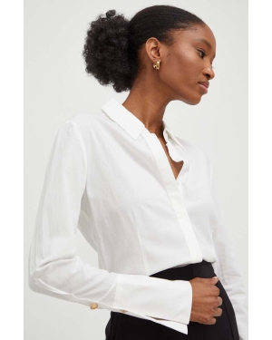 Answear Lab koszula damska kolor biały slim z kołnierzykiem klasycznym