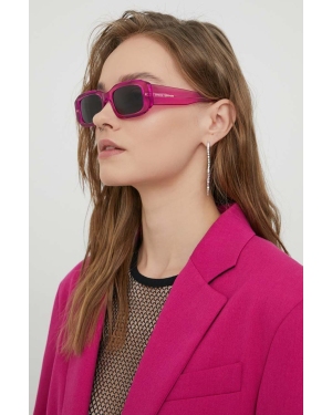 Chiara Ferragni okulary przeciwsłoneczne damskie kolor fioletowy