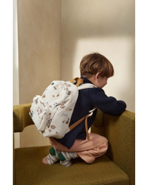 Liewood plecak dziecięcy kolor beżowy mały wzorzysty