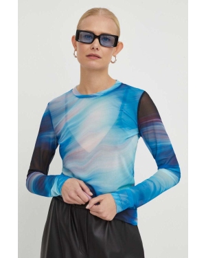 Bruuns Bazaar bluzka Phlox Astra damska kolor niebieski wzorzysta