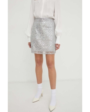 Bruuns Bazaar spódnica kolor srebrny mini ołówkowa