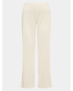 Gina Tricot Spodnie materiałowe Wide slit trousers 19421 Beżowy Regular Fit