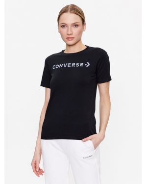 Converse T-Shirt Wordmark 10024545-A03 Czarny Slim Fit