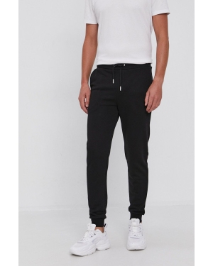 Karl Lagerfeld spodnie dresowe kolor czarny gładkie