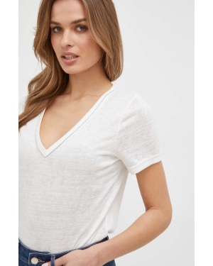 Morgan t-shirt damski kolor biały