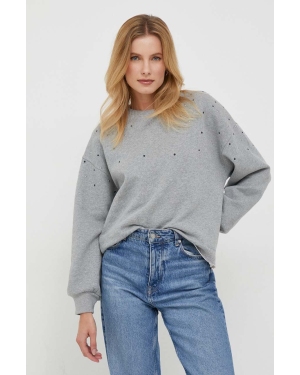 Pepe Jeans bluza bawełniana Caroline damska kolor szary z aplikacją