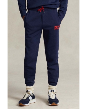Polo Ralph Lauren spodnie dresowe dziecięce kolor granatowy wzorzyste