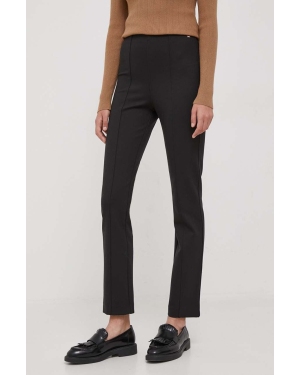 Tommy Hilfiger spodnie damskie kolor czarny dopasowane high waist WW0WW39721
