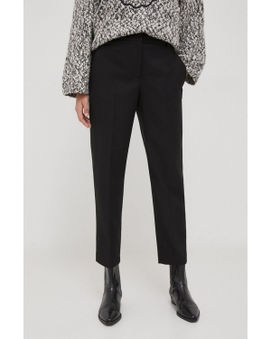 Tommy Hilfiger spodnie damskie kolor czarny proste high waist