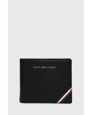 Tommy Hilfiger portfel skórzany + brelok męski kolor czarny