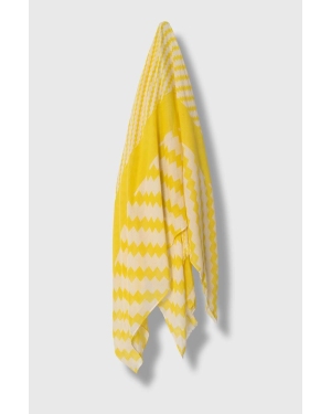 Tommy Hilfiger szal damski kolor żółty wzorzysty AW0AW15787