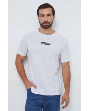 Tommy Hilfiger t-shirt męski kolor szary z aplikacją MW0MW33723
