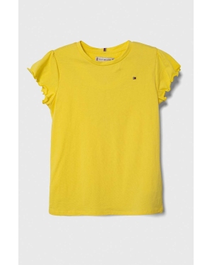 Tommy Hilfiger t-shirt dziecięcy kolor żółty