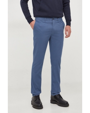 Tommy Hilfiger spodnie męskie kolor niebieski proste MW0MW33938