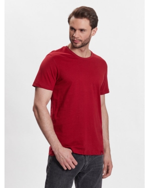 Volcano T-Shirt Basic M02001-S23 Czerwony Regular Fit