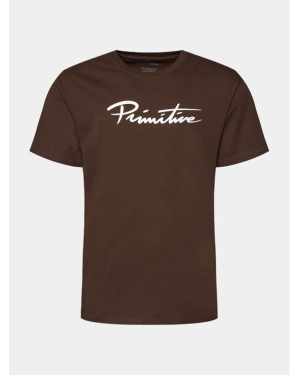 Primitive T-Shirt Nuevo PAPFA2309 Brązowy Regular Fit