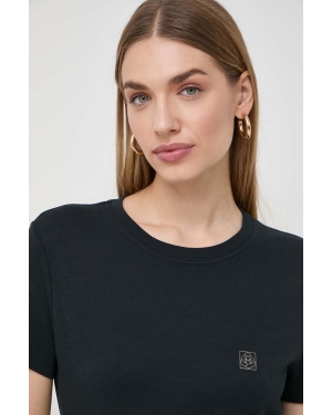 Marella t-shirt bawełniany damski kolor czarny