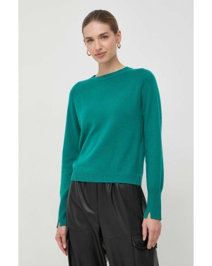 Marella sweter wełniany damski kolor zielony