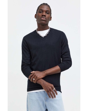 Superdry sweter wełniany męski kolor czarny lekki