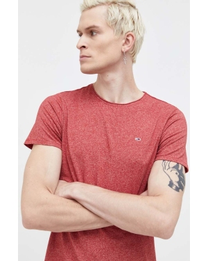 Tommy Jeans t-shirt męski kolor bordowy melanżowy DM0DM09586