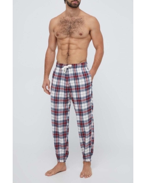 Abercrombie & Fitch spodnie piżamowe męskie kolor czerwony wzorzysta