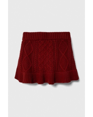 Abercrombie & Fitch spódnica dziecięca kolor czerwony mini rozkloszowana