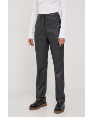 Calvin Klein Jeans spodnie damskie kolor czarny szerokie high waist
