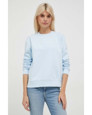 Calvin Klein Jeans bluza damska kolor niebieski z aplikacją