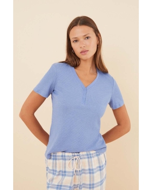 women'secret t-shirt piżamowy Mix & Match kolor niebieski 3276606