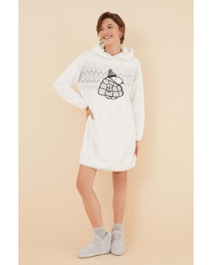 women'secret koszula nocna Snoopy damska kolor beżowy 4446210