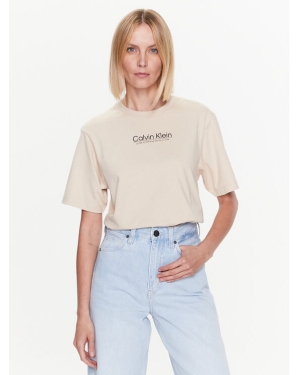 Calvin Klein T-Shirt Coordinates Logo Graphic K20K204996 Beżowy Regular Fit