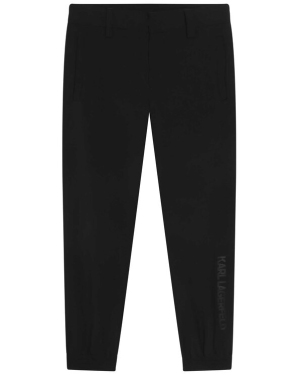 Karl Lagerfeld Kids Spodnie materiałowe Z24152 S Czarny Regular Fit