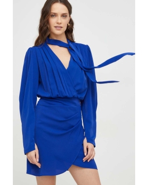 Answear Lab sukienka kolor niebieski mini prosta