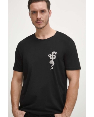 Medicine t-shirt bawełniany męski kolor czarny z nadrukiem