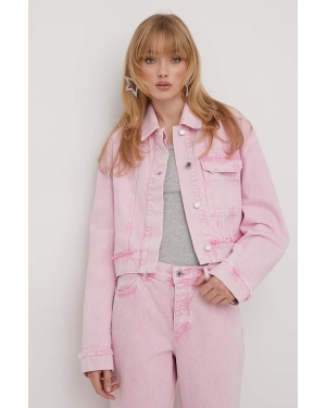 Stine Goya kurtka jeansowa Margaux damska kolor różowy przejściowa oversize