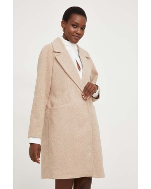 Answear Lab płaszcz damski kolor brązowy przejściowy oversize