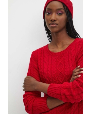 Medicine sweter damski kolor czerwony