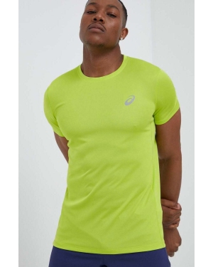 Asics t-shirt do biegania Core kolor zielony gładki