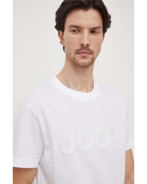 Joop! t-shirt bawełniany męski kolor biały z nadrukiem