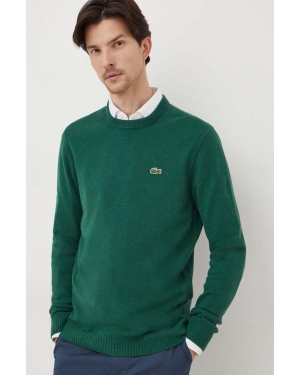 Lacoste sweter wełniany męski kolor zielony