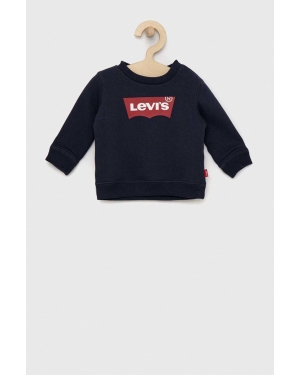 Levi's bluza bawełniana dziecięca kolor granatowy z nadrukiem