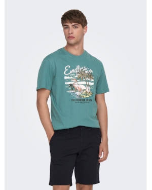 Only & Sons T-Shirt 22026084 Niebieski Regular Fit