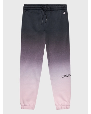 Calvin Klein Jeans Spodnie dresowe All Over Gradient IU0IU00332 Fioletowy Regular Fit