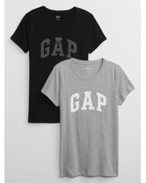 Gap Komplet 2 t-shirtów 548683-05 Szary Regular Fit