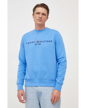 Tommy Hilfiger bluza męska kolor niebieski z aplikacją MW0MW11596