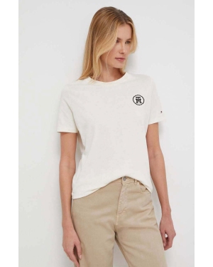 Tommy Hilfiger t-shirt damski kolor beżowy WW0WW40273