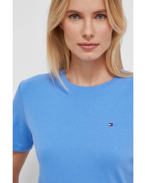 Tommy Hilfiger t-shirt bawełniany damski kolor niebieski WW0WW40587