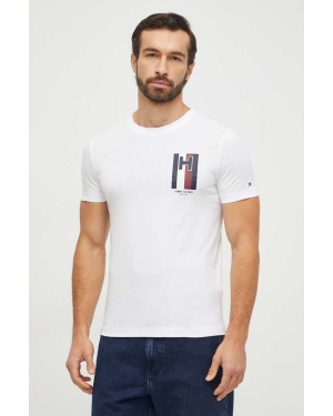Tommy Hilfiger t-shirt bawełniany męski kolor biały z nadrukiem MW0MW33687