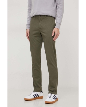 Tommy Hilfiger spodnie męskie kolor zielony proste MW0MW33938